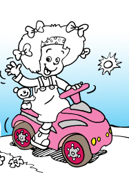kleurplaten loopauto