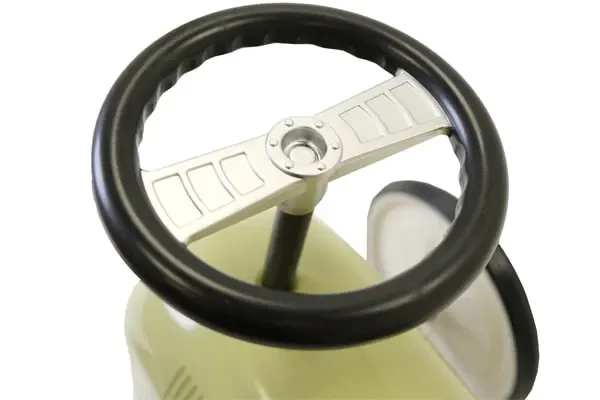 Comfortabel stuur, wielen sturen mee