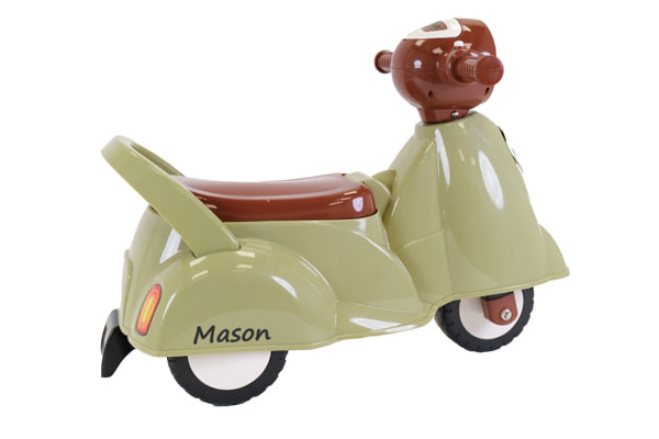 Scooter retro groen met naamsticker