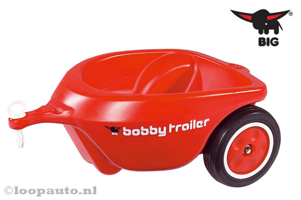 Big aanhanger voor je loopauto in de kleur rood.