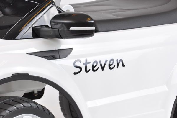 Optioneel: zwarte sticker met eigen naam.