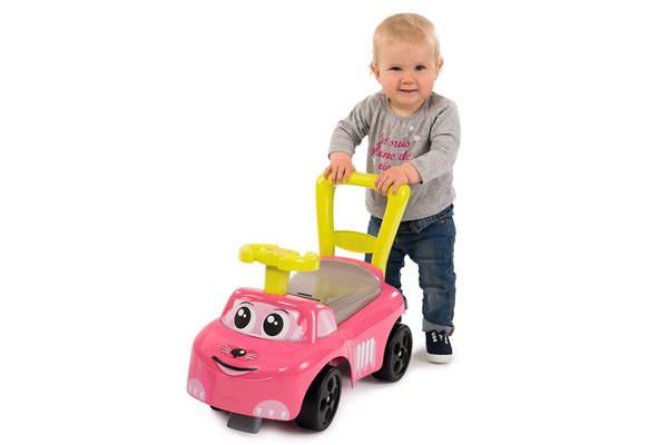 Met duwstang aan de achterkant.