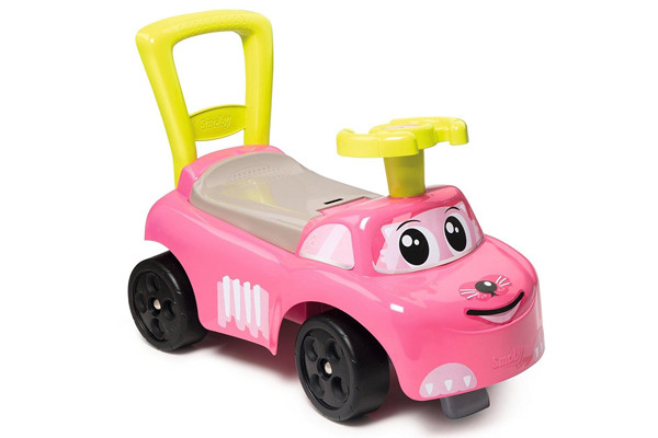 Ride-on roze loopauto van Smoby.