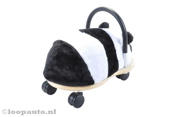 Met 4 zwenkwielen is de loopauto erg wendbaar.